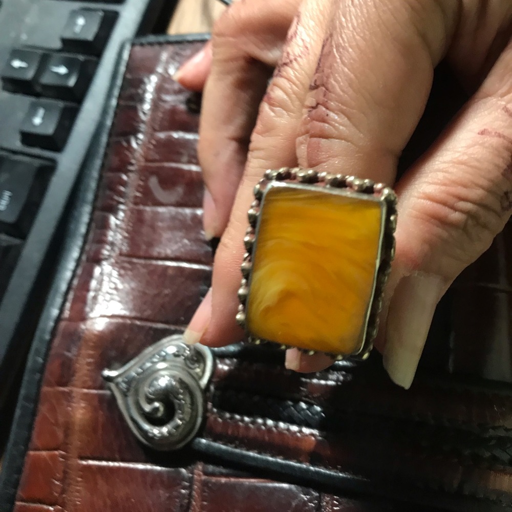 Turkish Ring Silvertone - image 1